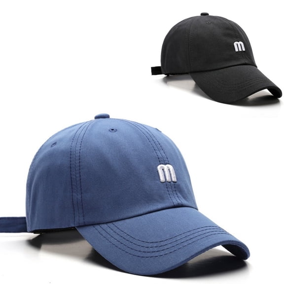 Uilita 2PCS PACK Letter M Hats Unisex Baseball Caps For Couples Men Women Teens Gifts Fabric, Adjustable Fit