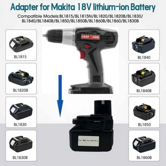Battery Convert Adapter Makita 18V Lithium ion to Craftsman C3 19.2 V MT18GL