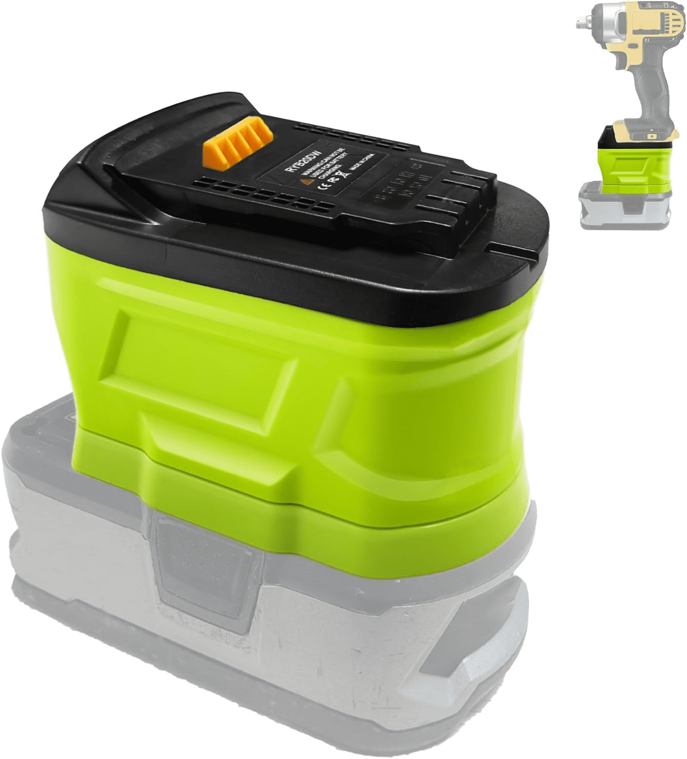 Battery Converter Adapter For Ryo.bi 18V Li-ion Battery Convert to For De*walt 20V Power Tools