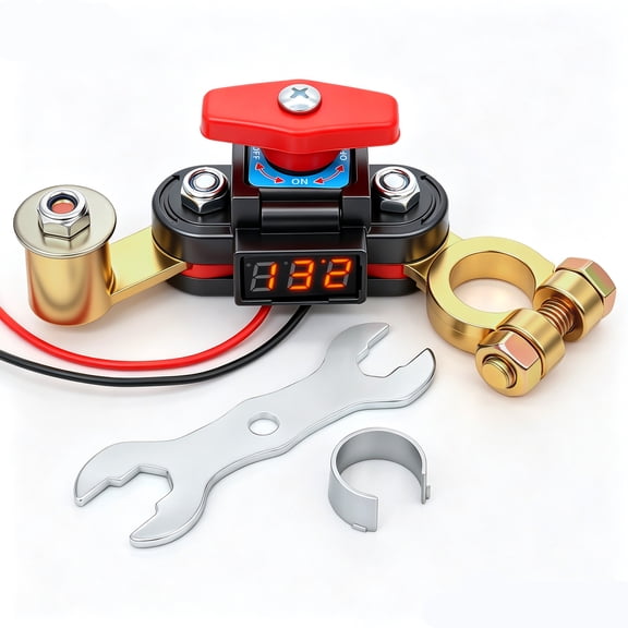 Battery Disconnect Switch 12V/24V with LED Display for Car Truck Boat RV Marine