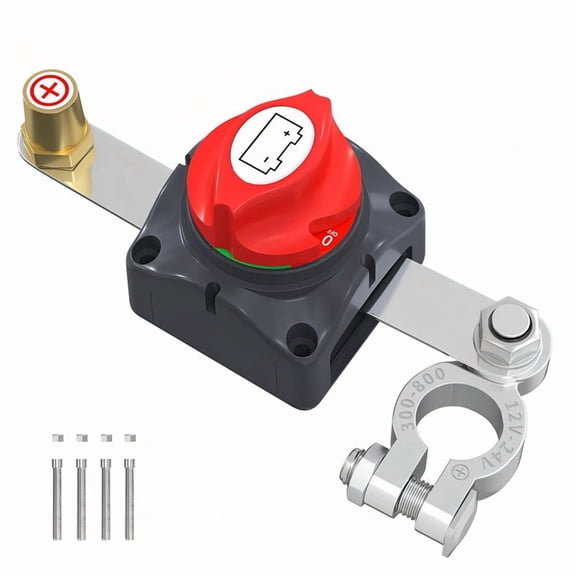 Battery Disconnect Switch 12V-48V Waterproof Marine Top Post Battery Disconnect Switch 12V Battery Cut Switch Master