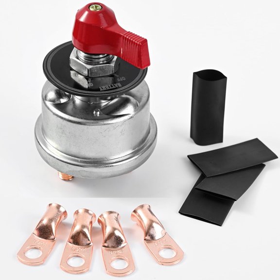 Battery Disconnect Switch High Current 300A 12V 24V 36V Master Power Cut Off Isolator Killer Switch with Face Plate for Car Vehicle Truck Winch ATV RV Marine Boat