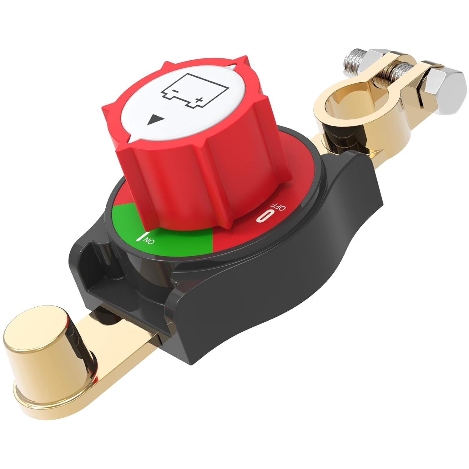 Battery Disconnect Switch, Hilictokt Top Post to Side Post Battery Switch 275A 12-48V Heavy-Duty Battery Disconnect Switch Battery Cut Off Switch for Car Vehicle RV and Boat (On/Off)