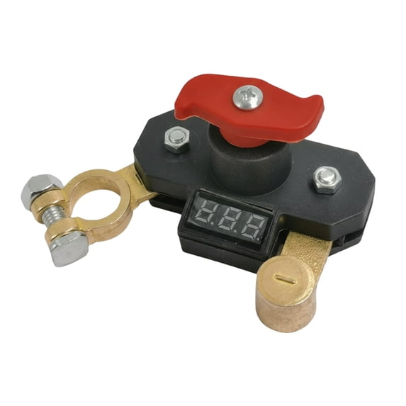 Battery Disconnect with Digital Display for Vehicles Heavy Duty Power Cut Off Device for Truck Car and More