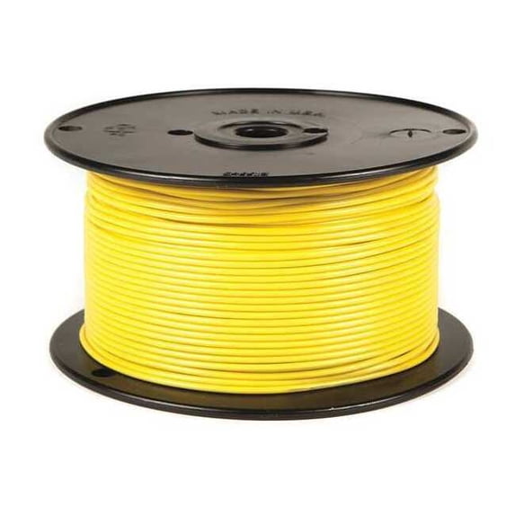 Primary Wire, GPT, 16 AWG, 1C C, Yellow, PVC, Stranded, 60V, 500 ft.