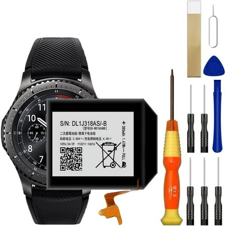 Battery EB-BR760ABE for Samsung Gear S3 Frontier SM-R760 SM-R760N SM-R765 SM-R765T,Gear S3 Classic SM-R775T Replacement Battery, for GH43-04699A Battery with DIY Repair Tools