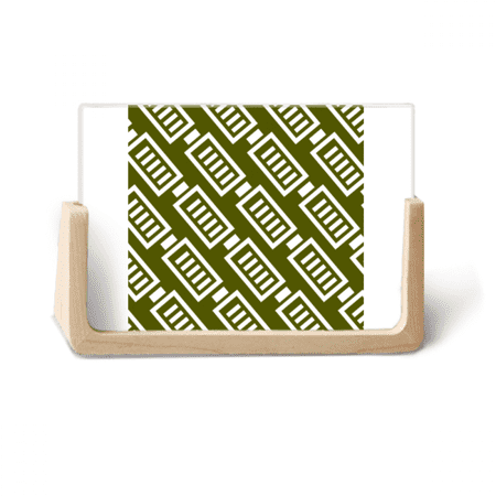 Battery Endurance Energy Stamp Pattern Photo Wooden Photo Frame Tabletop Display