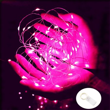 20-Pack Pink Frangipani Flower LED Fairy Lights – Battery Powered Table Runner – Bali Decor