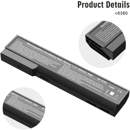 Battery For HP EliteBook 8460P 8460W 8470P 8470W 8560P 8570P ProBook 6360B 6560B
