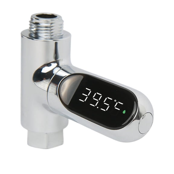 Battery-Free LED Shower Thermometer, Real-Time Water Temperature Monitor for Baby Bath, Self-Generating Hydroelectric Power Digital Display, Robust ABS Water Thermometer