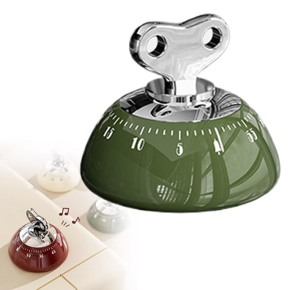 Battery Free Mechanical Countdown Timer with Magnetic Back, Manual Wind Up Kitchen & Study Count Down Reminder Clock for Household Use
