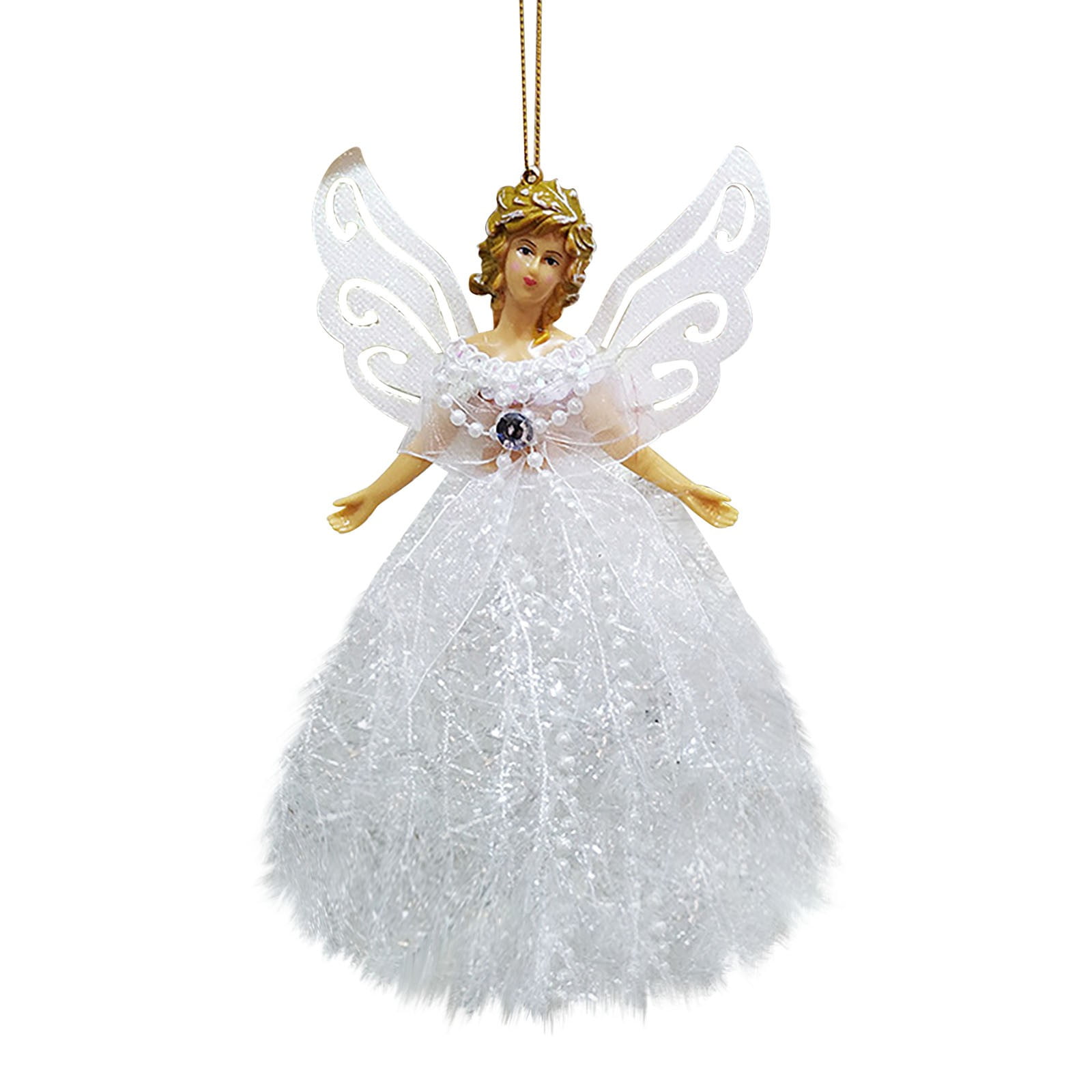 Battery Garland 6ft Christmas New Plush Angel Pendant Tree Pendant
