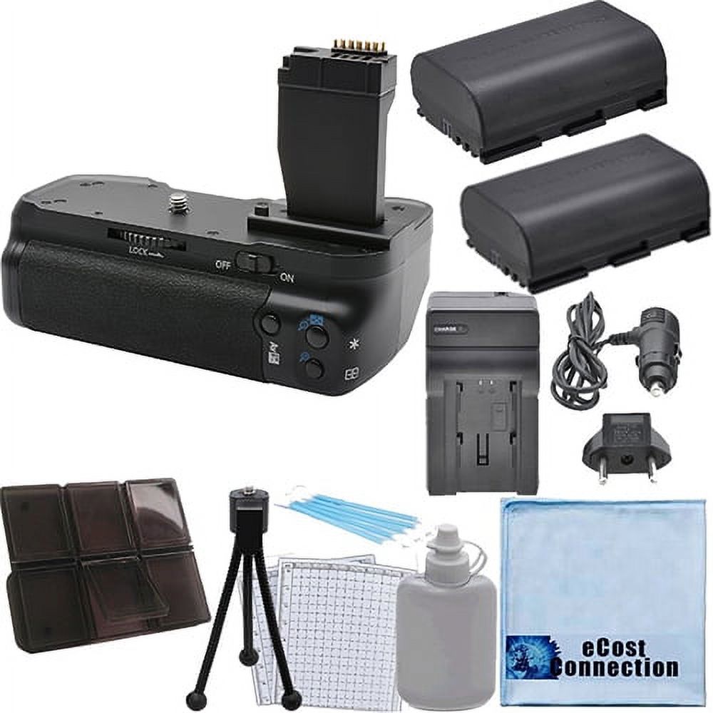 Battery Grip for Canon T6I/T6S DSLR Cameras + 2 LPE17 Batteries + 2