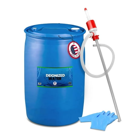 Battery Guyz Deionized Distilled Water 55 Gallon Drum, Pharmaceutical Grade, Multi-Purpose, Mineral-Free