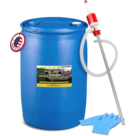 Battery Guyz Desulfator 55-Gallon Drum – Restores 6V–48V Lead Acid Batteries for Golf Carts, ATVs & More