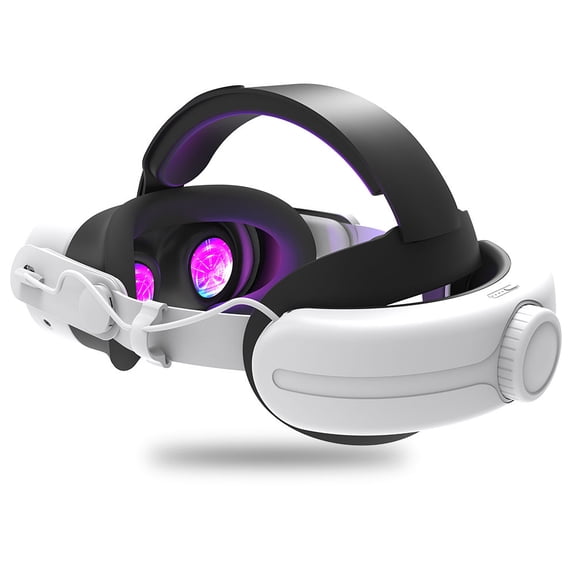 Battery Headband for Meta Quest 3S, Rechargeable Headband with 12000mAh Battery, Improve Comfort and Extend VR Game Time, Accessories for Quest 3S.-White
