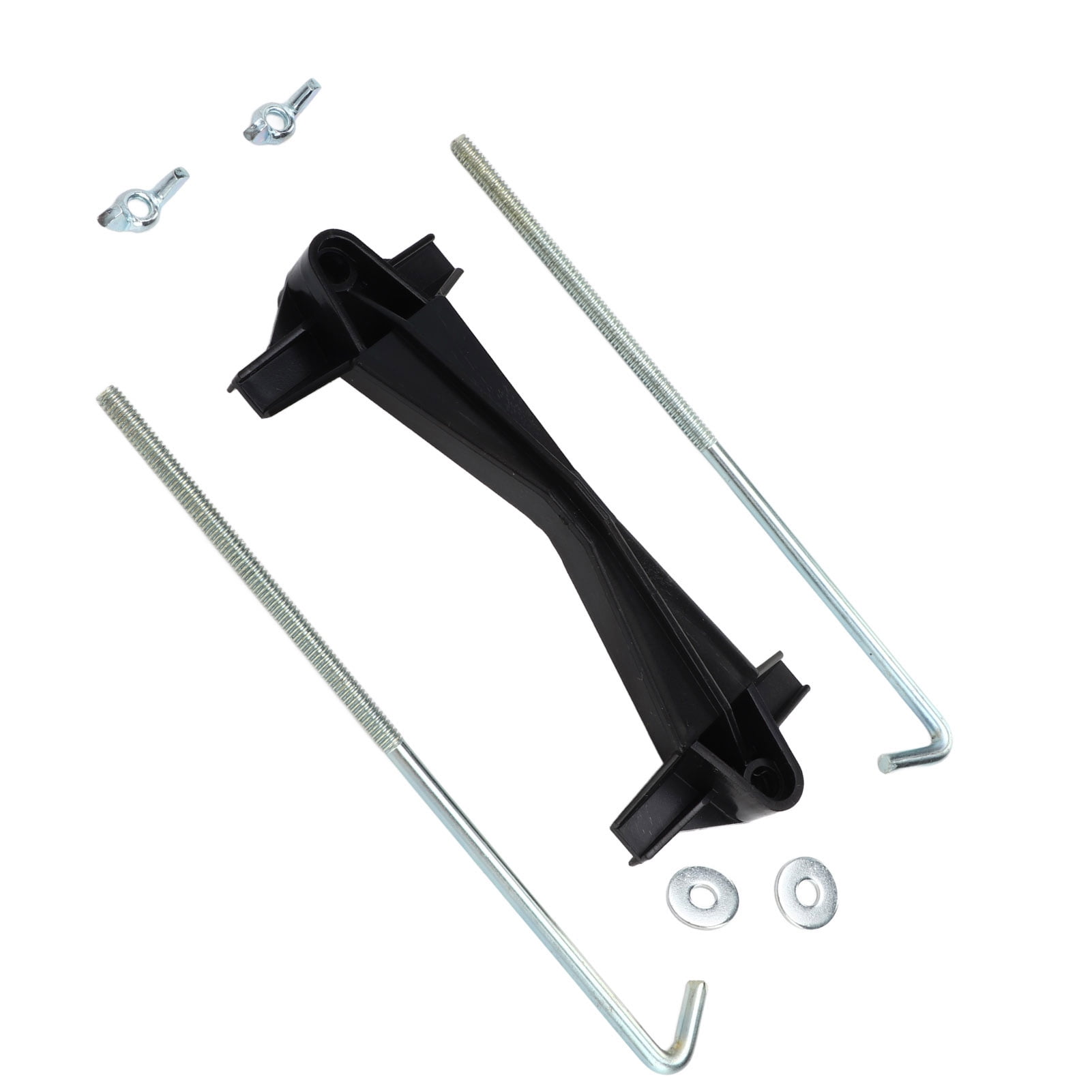 Battery Hold Down Kit, 5in Battery Clamp 8in Hold Down Nuts Kit J Shape