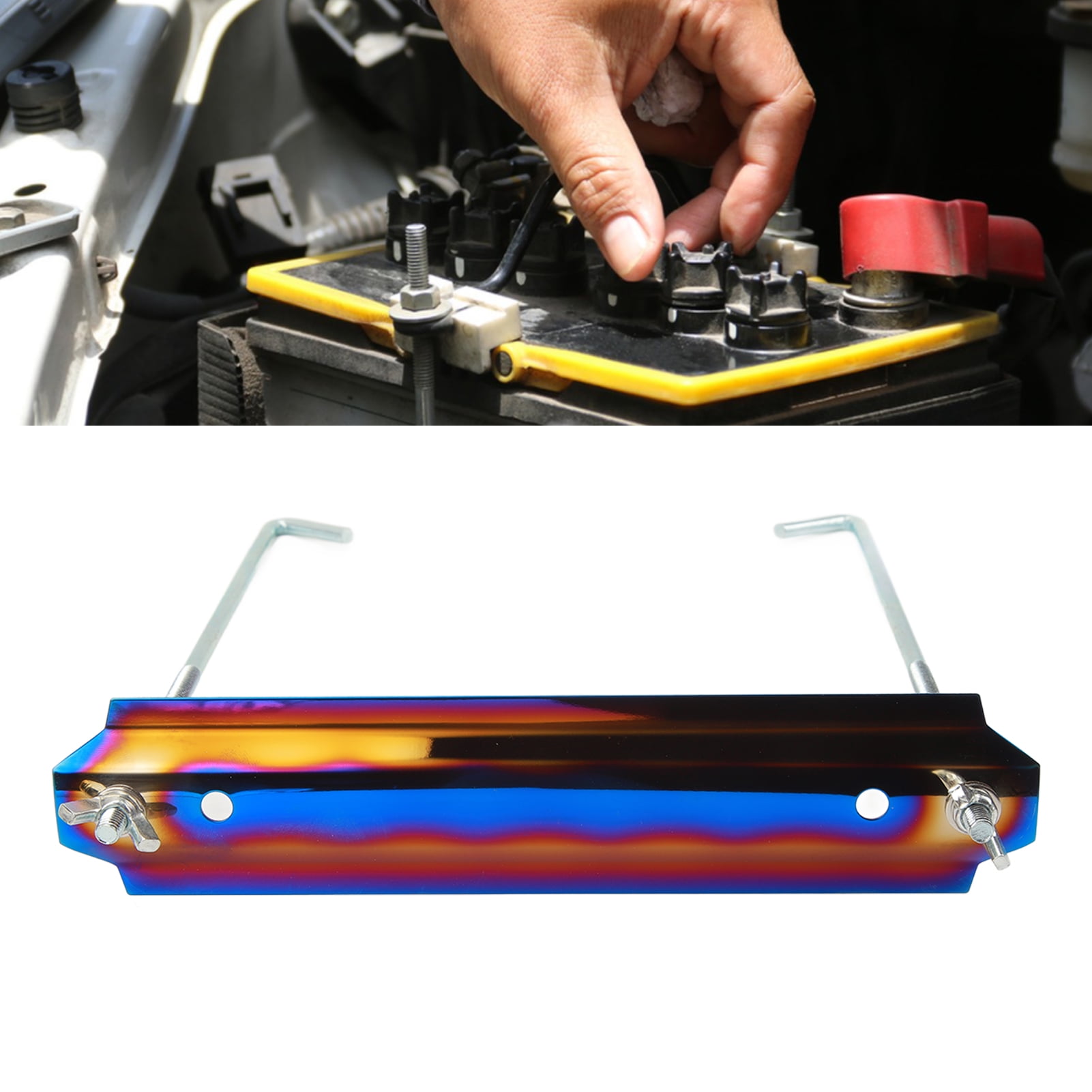 Battery Hold Down Set, Stainless Steel Battery Hold Down Kit, Battery