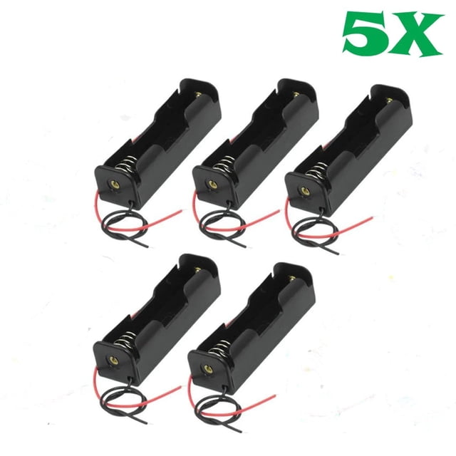 4 Pieces 1x AA Battery Holder Case Box With 6-Inch Wire Leads - 1.5V