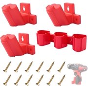 Battery Holder and Tool Holders Compatible with Milwau*kee M12 12V,for M12 12V Drill Battery Storage,Wall Mount with 11 Screws,for Shelf Work Van Toolbox