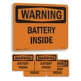 thumbnail image 1 of Battery Inside OSHA WARNING Aluminum Sign 24 Inch x 18 Inch - 5 Pack, 1 of 8