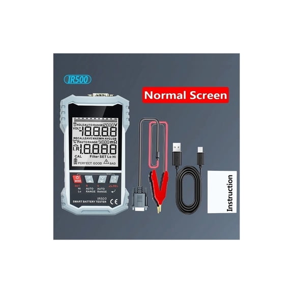 Battery Internal Resistance Tester 4-Wire Kelvin Test Lead-acid Lithium Nickel-cadmium Batteries Tool ,Easy to Use