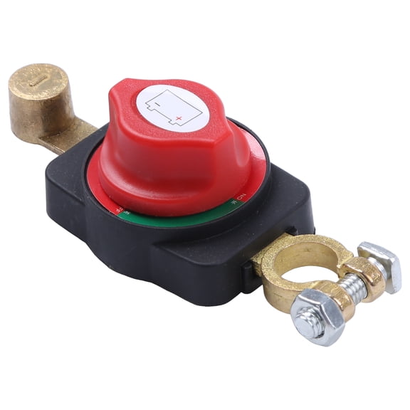 Battery Isolator Switch 12V-48V Top Post Battery Disconnect Switch Heavy Duty Battery Power Cut Master Switch Negative Terminal Shut On/Off for Car Truck RV Boat Marine