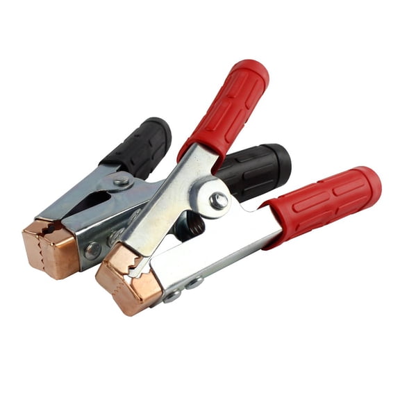 Battery Jump Booster Cables Copper Alloy Material Quick Connector 600A 2PCSBlack+Red