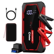 Battery Jumper Starter Portable, 4000A Car Battery Jump Starter,Power Booster Pack 12V Lithium Jump Box with Jumper Cables and LED Lights All Gas / 12L Diesel Engines