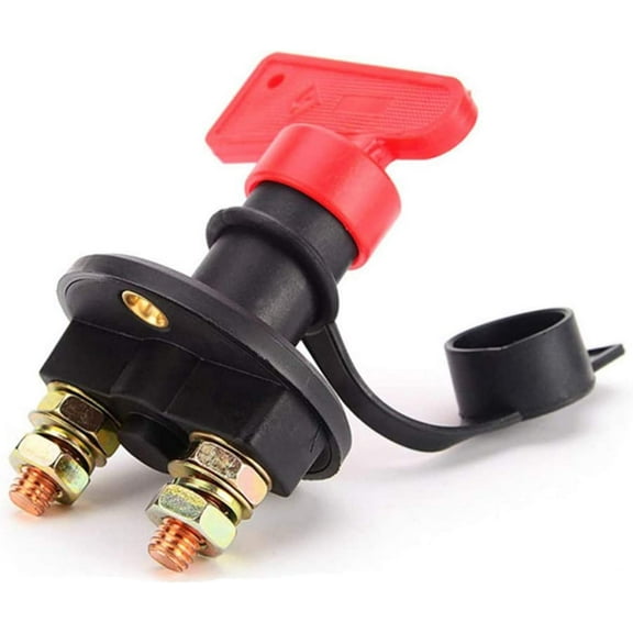 Cut Off Power For Marine, Waterproof Key And Rust And Corrosion Resistant Pure Copper Disconnect Battery Isolator With Extend Battery Life, Enables Safe Battery Disconnection For