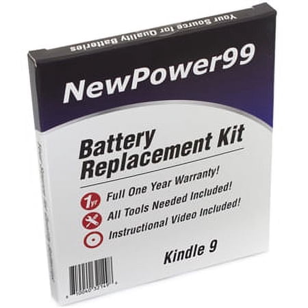 Battery Kit for Kindle 9 with Tools, Video Instructions, Long Life Battery