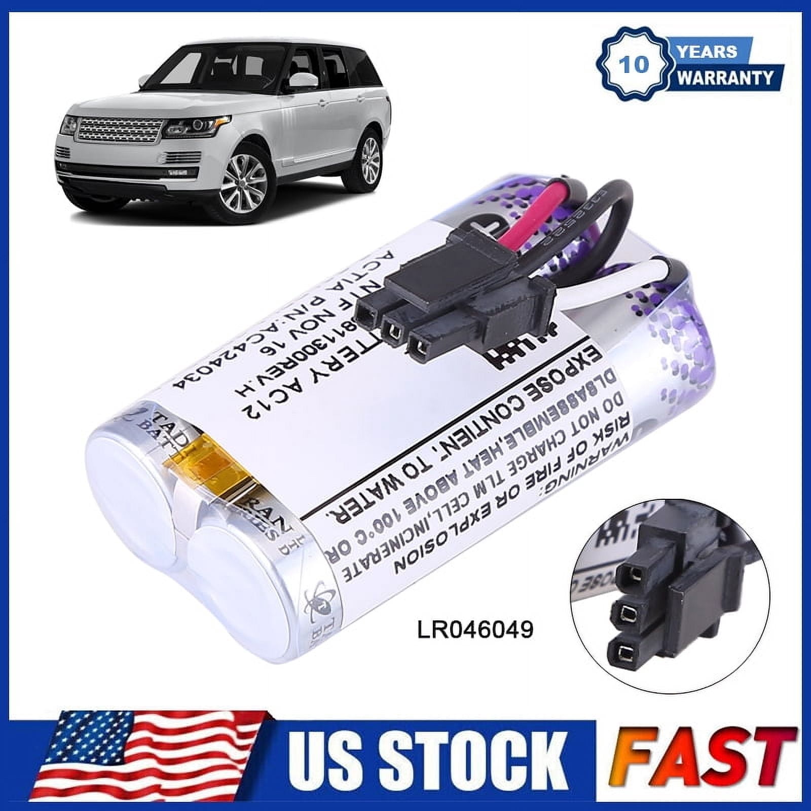 Telematic Range Rover Land Rover Replacement & Easy Install Battery LR046049 for Telematics ...