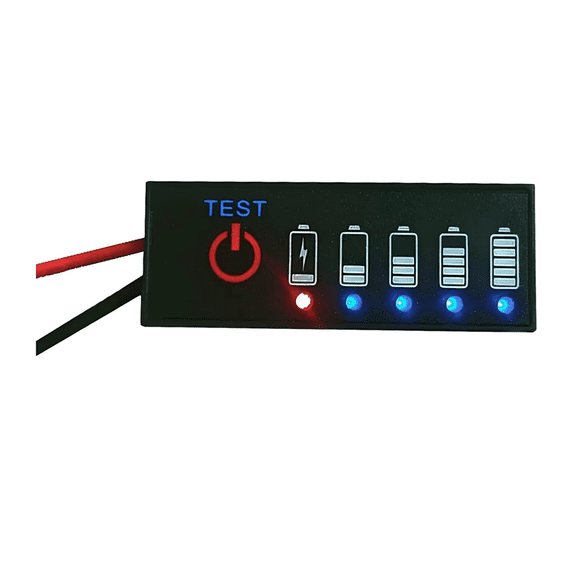 Battery Level Indicator Ternary Lithium Lead-Acid Capacity Display Tester Meter 3.7V Fully Charging 4.2V,2 x Level Indicator,Black