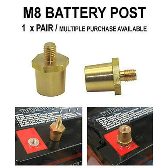 Battery M8 High Crank Conversion Terminal Posts M8 Posts For Deep Cycle
