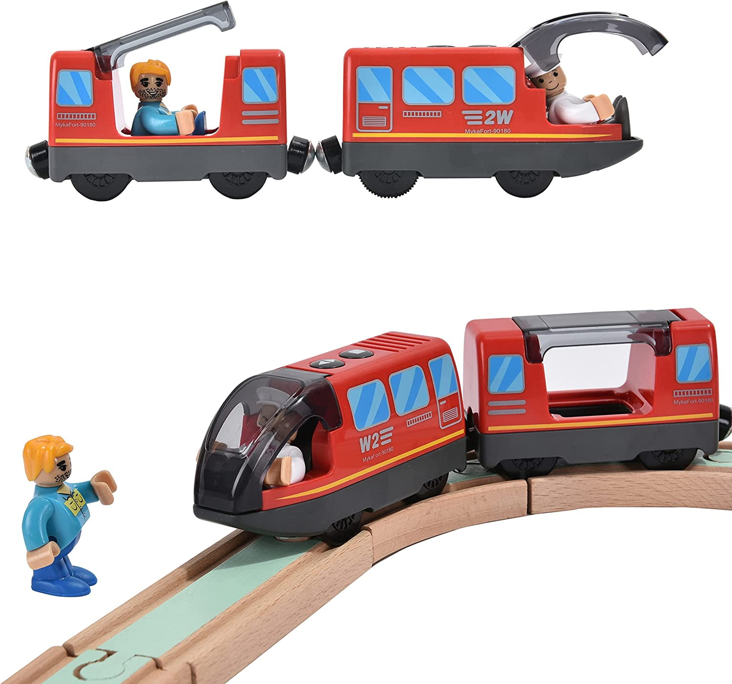 Battery Operated Action Locomotive Magnetic Connection Train Set