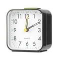 thumbnail image 1 of Battery Operated Alarm Clock Quartz No Tick With Night Light Bedside Clocks, 1 of 5