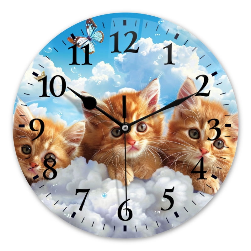 Battery Operated Analog Wall Clocks Non-Ticking Silent Modern Clock ...