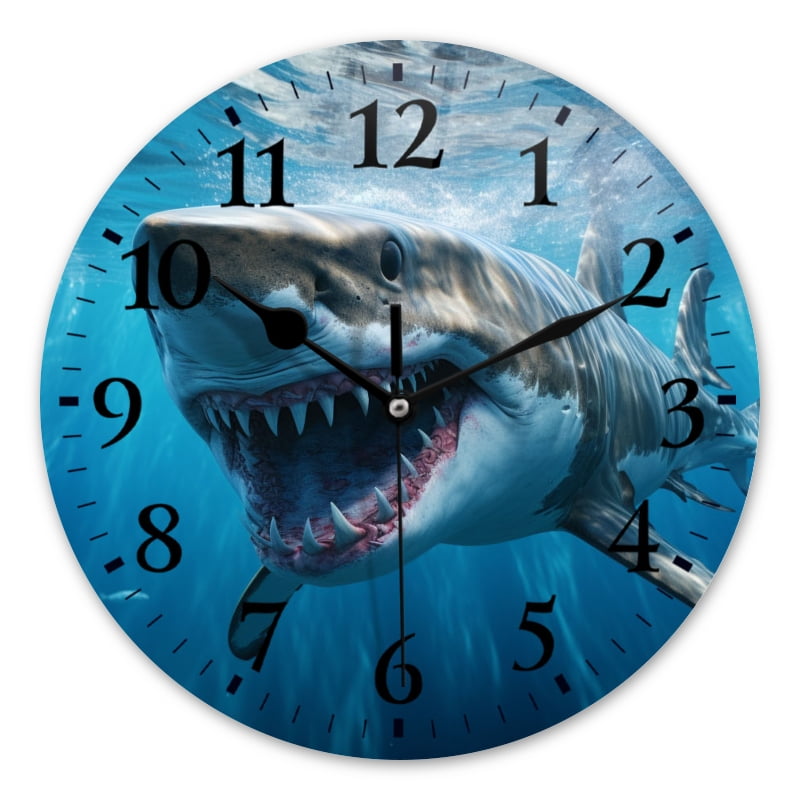 Battery Operated Analog Wall Clocks Non-Ticking Silent Modern Clock ...