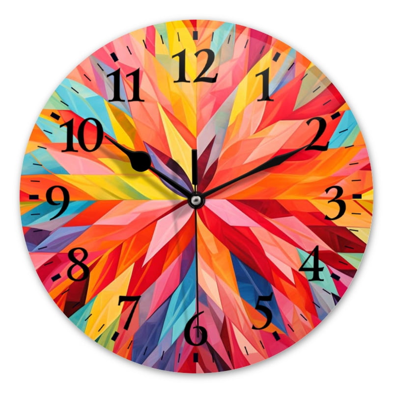 Battery Operated Analog Wall Clocks Non-Ticking Silent Modern Clock ...