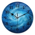 thumbnail image 1 of Battery Operated Analog Wall Clocks Non-Ticking Silent Modern Clock Decorative for Home,Office-Abstract Blue Swirls And Starry Night Sky(14inch), 1 of 4