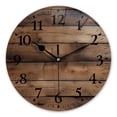 thumbnail image 1 of Battery Operated Analog Wall Clocks Non-Ticking Silent Modern Clock Decorative for Home,Office-Aged Wood Planks(16inch), 1 of 4