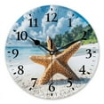 thumbnail image 1 of Battery Operated Analog Wall Clocks Non-Ticking Silent Modern Clock Decorative for Home,Office-Starfish Sitting On The Sand(14inch), 1 of 4