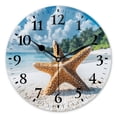 thumbnail image 1 of Battery Operated Analog Wall Clocks Non-Ticking Silent Modern Clock Decorative for Home,Office-Starfish Sitting On The Sand(16inch), 1 of 4