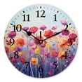 thumbnail image 1 of Battery Operated Analog Wall Clocks Non-Ticking Silent Modern Clock Decorative for Home,Office-Vibrant Wildflowers In Field Of Flowers(12inch), 1 of 4