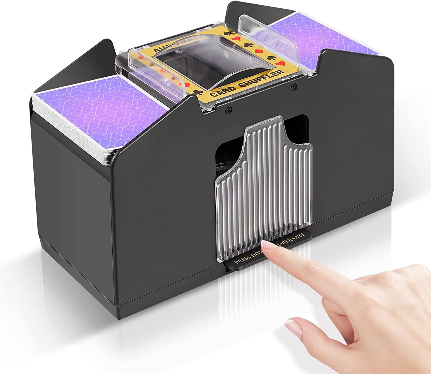 Battery Operated Automatic Card Shuffler 2/4/6 Decks,Electric Casino