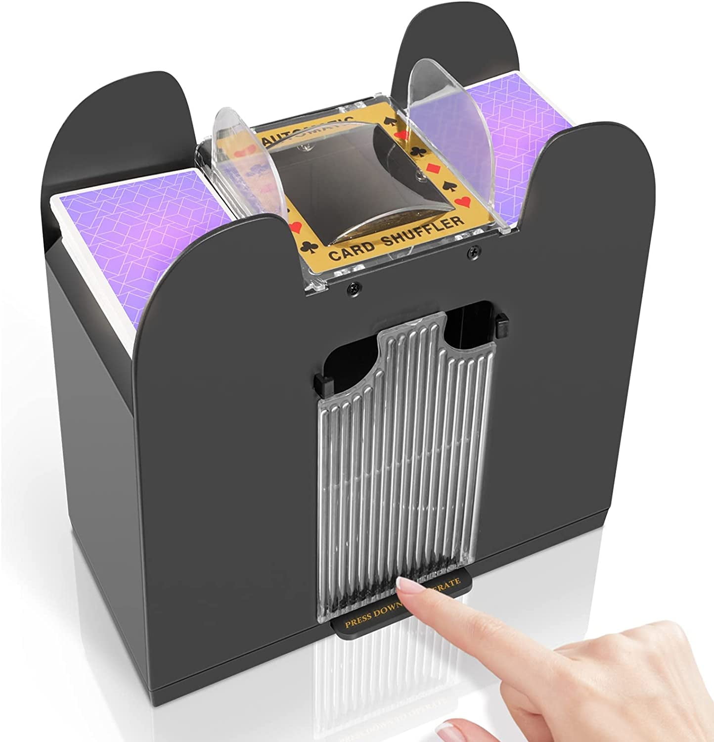 Battery Operated Automatic Card Shuffler 2/4/6 Decks,Electric Casino