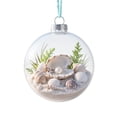 thumbnail image 1 of Battery Operated Beach Theme Christmas Ornament with Faux Seashells, 1 Pack, Clear and Silver, for Coastal Home Decor, Christmas Tree Decorations, 1 of 3
