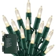 thumbnail image 1 of Battery Operated Christmas 50LED Green Wire Mini String Lights,16 FT Waterproof Fairy Lights with 8 Lighting Modes & Timer, Xmas Decorations for Indoor Outdoor Garden Party Decor, Warm White, 1 of 8