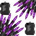 thumbnail image 1 of Battery Operated Christmas Lights, 2 Pack 50 LED 16FT Fairy Lights Outdoor, Waterproof Mini String Tree Lights with 8 Modes, Decorations for Indoor Patio Garden Party Xmas Indoor Decor, Purple, 1 of 7