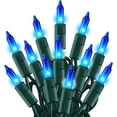 thumbnail image 1 of Battery Operated Christmas Lights,4 Pack 16 Feet 50 LED Green Wire Mini String Lights Waterproof with 8 Modes for Xmas Indoor Outdoor Yard Holiday Wedding Decorations (Blue), 1 of 8